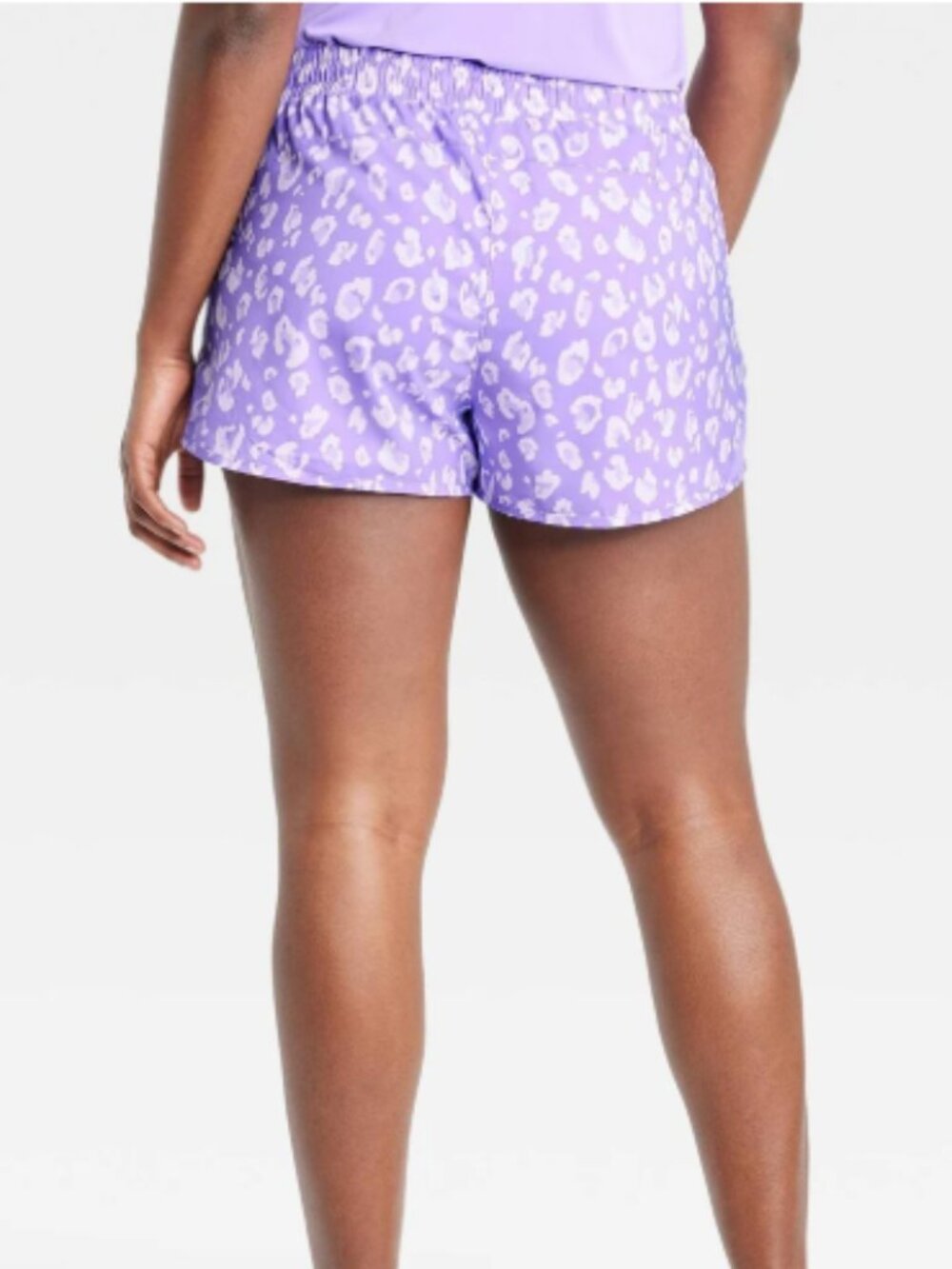 All in Motion Animal‎ Print Mid Rise Run Shorts in Purple Size Medium NWT - Picture 3 of 6